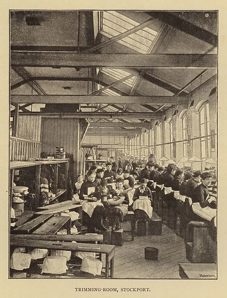 Trimming-Room, Stockport (engraving)