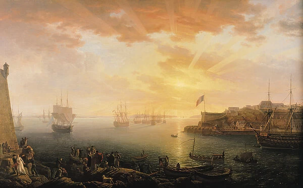 View of Brest Harbour, 1796 (oil on canvas)