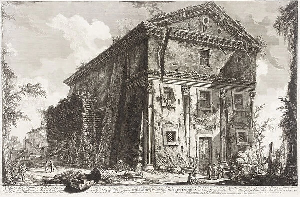 View of the Temple of Bacchus, 1760-78 (etching)