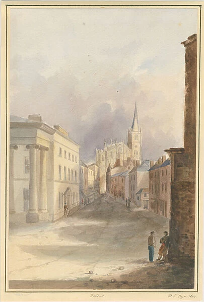 Walsall Town and Church: water colour painting, 1844 (painting)
