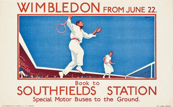 Wimbledon from June 22, 1925 (colour litho)