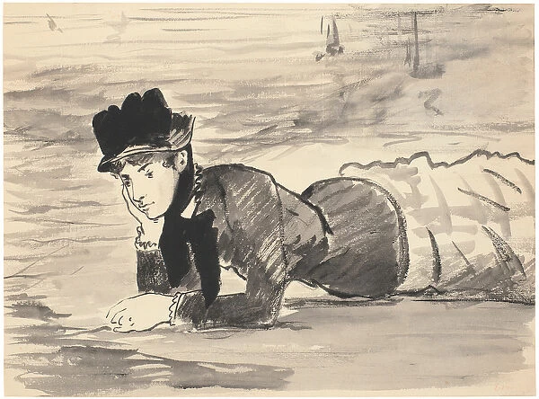 Woman Lying on the Beach. Annabel Lee, c