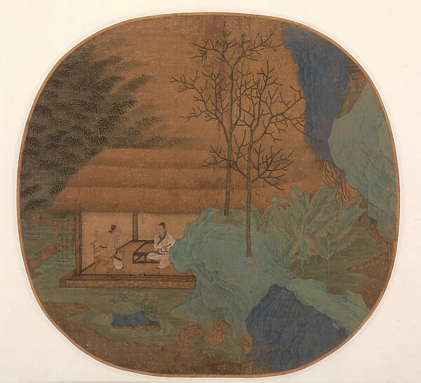 Conversation Thatched Hut late 1200s China Southern Song dynasty