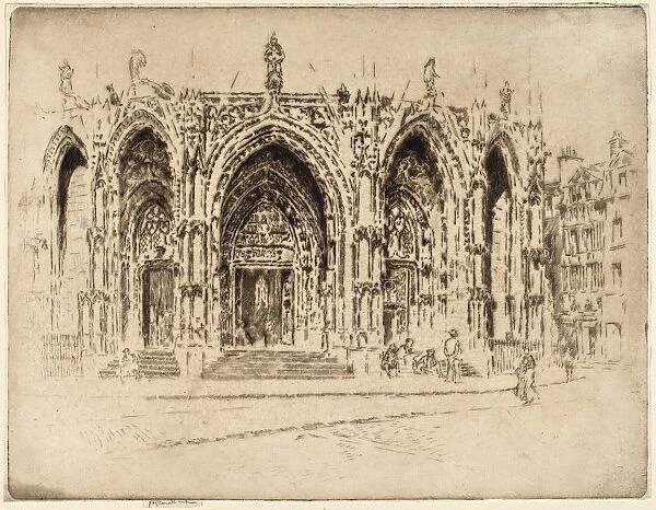 Joseph Pennell, Porch of San Maclou, Rouen, American, 1857 - 1926, 1907, etching