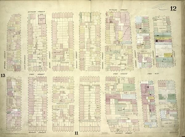 Plate 12: Map bounded by Rutgers Street, South Street, Market Street, Division Street