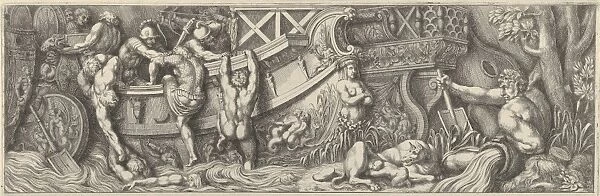Plate 8 battle soldiers boat naked men trying
