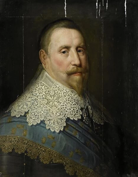 Portrait Gustav II Adolf King Sweden Bust right