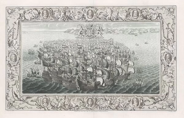 Reproduction tapestry Spanish Armada 16-20 July