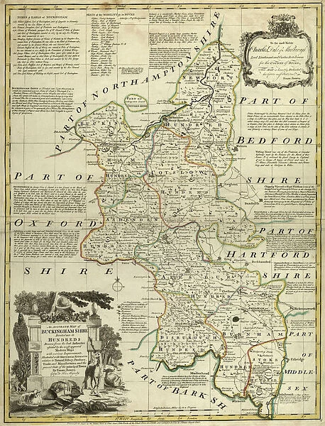 County Map of Buckinghamshire, c. 1777