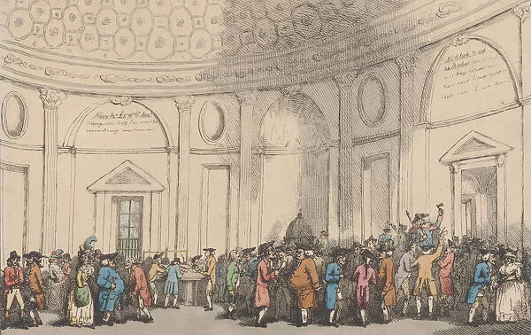 The Bank, January 1792. January 1792. Creator: Thomas Rowlandson