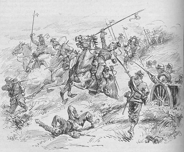 Charge of the 16th Uhlans, 1902. Artist: Evelyn Stuart Hardy