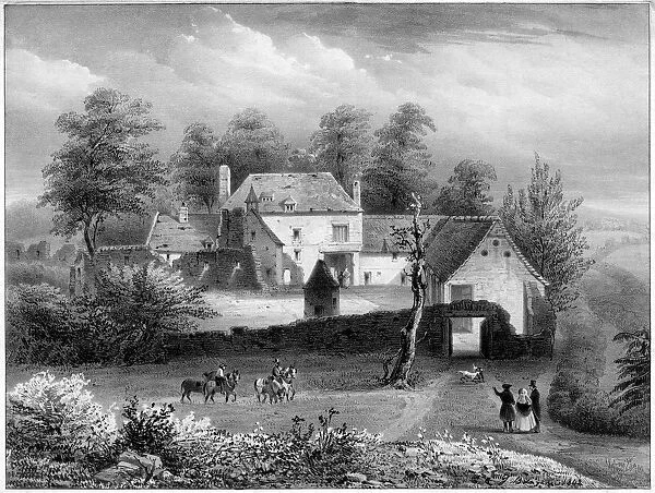 The Chateau d Hougoumont, Belgium, 19th century. Artist: Loux