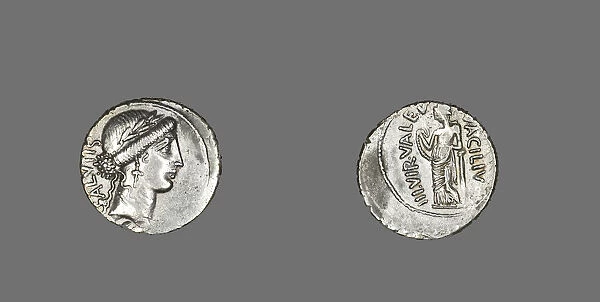 Denarius (Coin) Depicting the Goddess Salus, 49 BCE. Creator: Unknown