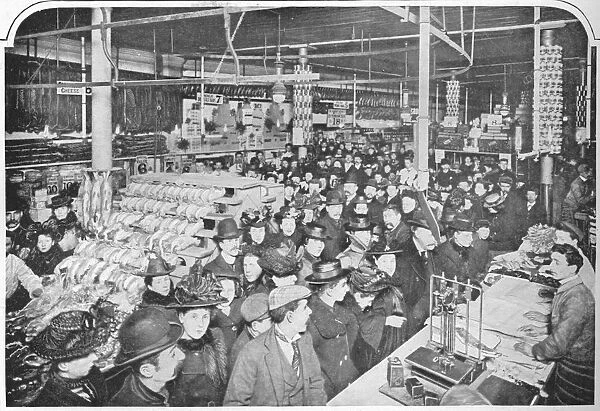 Inside a big provision stores, Hammersmith, London, 1901 (1903)