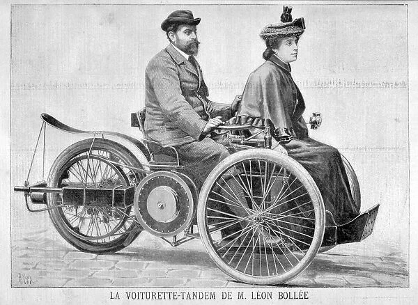 Leon Bollees Voiturette car, 1896. Artist: Henri Meyer