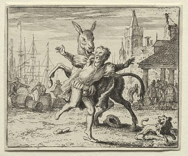 Reynard the Fox: The Jealous Ass. Creator: Allart van Everdingen (Dutch, 1621-1675)