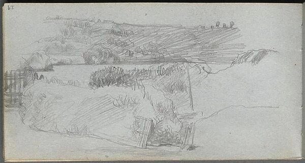 Sketchbook, page 29: Landscape Study. Creator: Ernest Meissonier (French, 1815-1891)