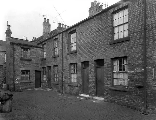 Traditional terraced housing, Albert Road, Kilnhurst, South Yorkshire, 1959. Artist