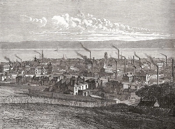 View Of Dundee, Scotland, From The Law In The 19th Century, When The City Had Over 60 Jute Mills. From Cities Of The World, Published C. 1893