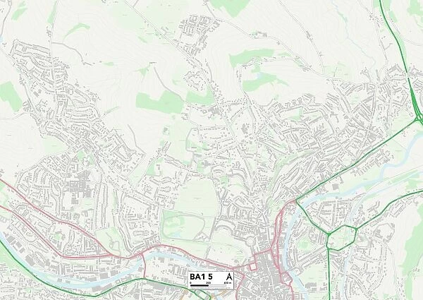 Bath and North East Somerset BA1 5 Map