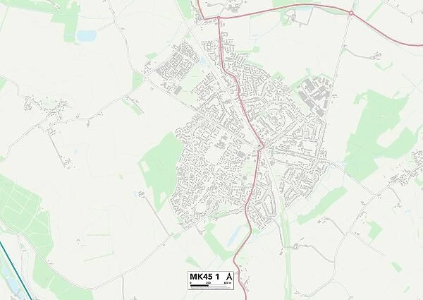 Bedford MK45 1 Map
