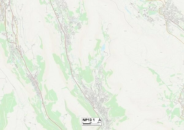 Blaenau Gwent NP13 1 Map