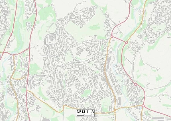 Caerphilly NP12 1 Map