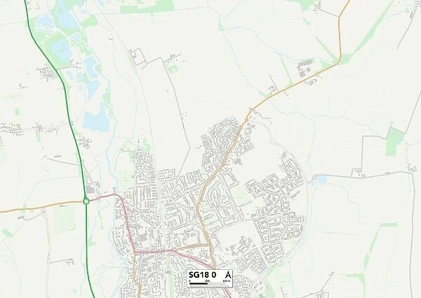 Central Bedfordshire SG18 0 Map