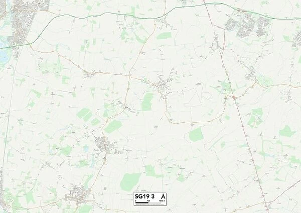 Central Bedfordshire SG19 3 Map