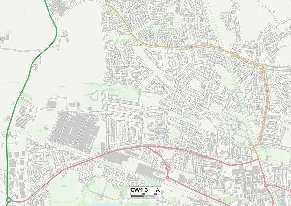 Cheshire East CW1 3 Map