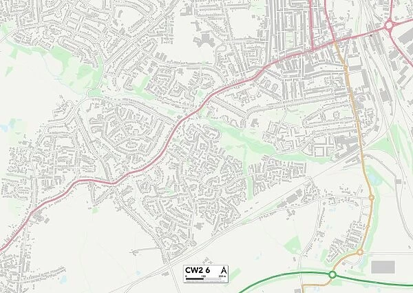 Cheshire East CW2 6 Map
