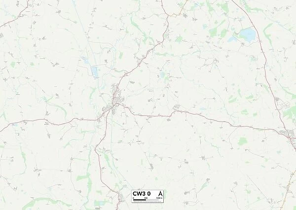 Cheshire East CW3 0 Map