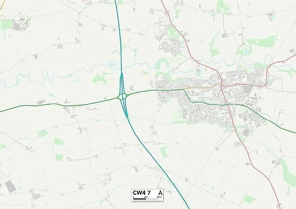 Cheshire East CW4 7 Map