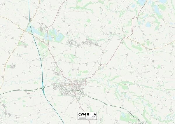 Cheshire East CW4 8 Map