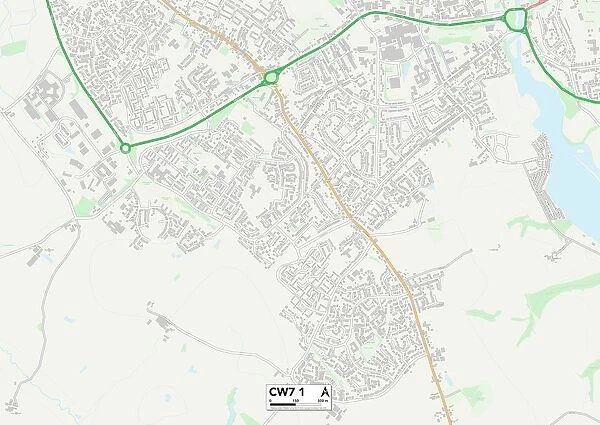 Cheshire West and Chester CW7 1 Map