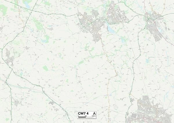 Cheshire West and Chester CW7 4 Map