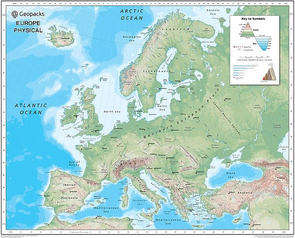 Childrens Physical Europe Map