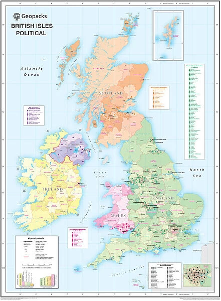 Childrens Political British Isles Map