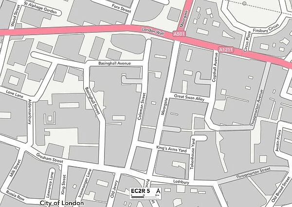 City of London EC2R 5 Map