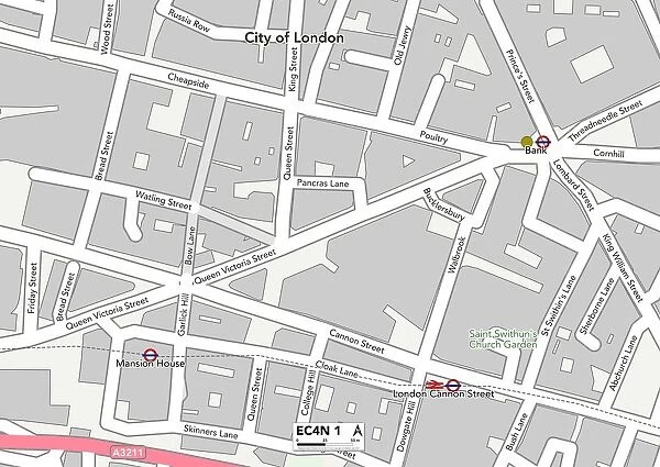 City of London EC4N 1 Map