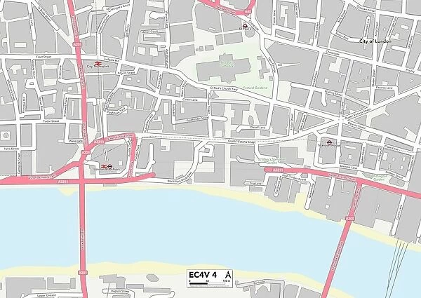 City of London EC4V 4 Map