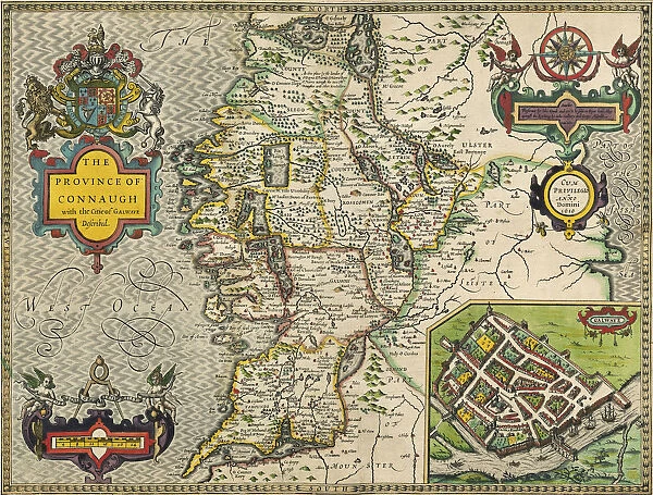 Connaugh Historical John Speed 1610 Map