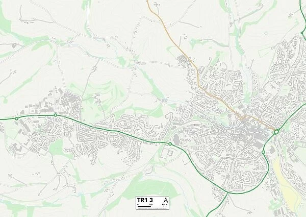 Cornwall TR1 3 Map