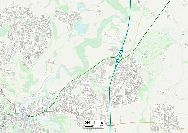 County Durham DH1 1 Map