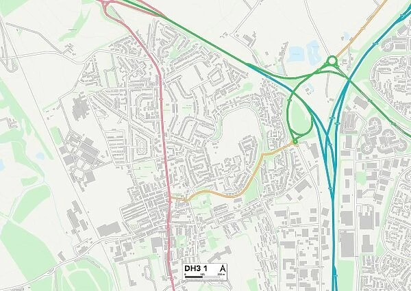 County Durham DH3 1 Map