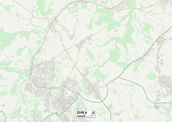 County Durham DH8 6 Map