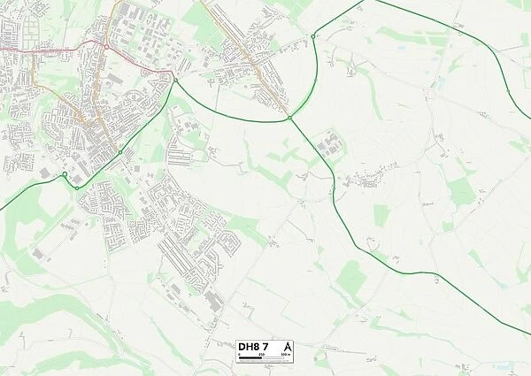 County Durham DH8 7 Map