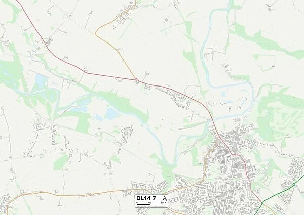 County Durham DL14 7 Map