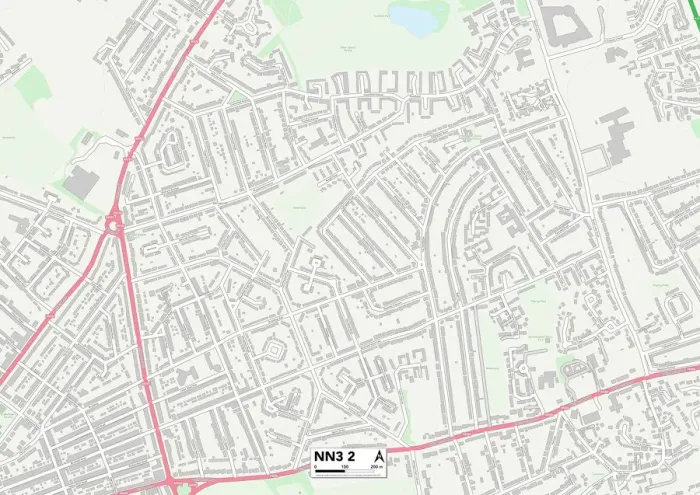 Framed Print : Daventry NN3 2 Map