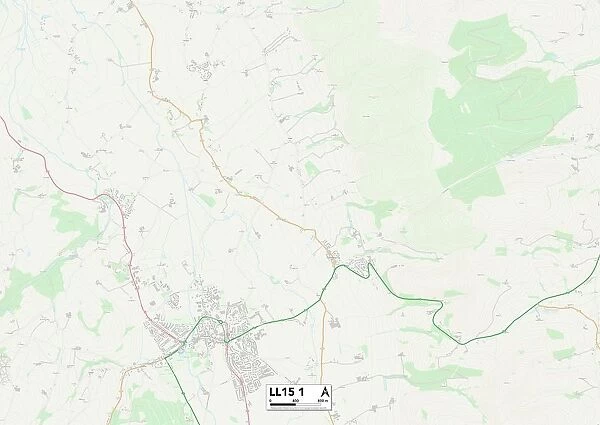 Denbighshire LL15 1 Map
